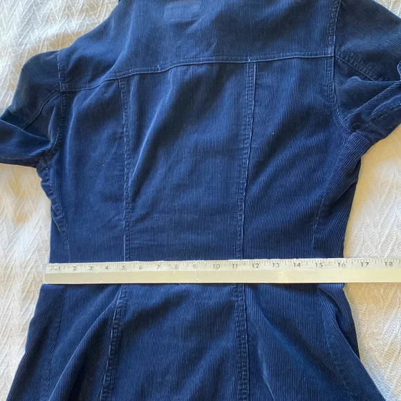 Vintage Corduroy Pelican Cove Navy Mid Length Jacket Sz M Grunge Military 90's - Picture 15 of 15